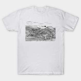 Terraced Countryside Lines T-Shirt